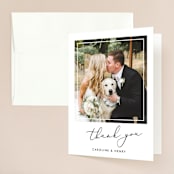 "Scripted Romance" - Wedding Thank You Cards in Classic by Katherine Moynagh - Front