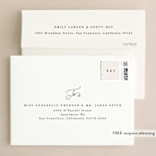 "Tallulah" - Wedding Thank You Cards in Linen by Jennifer Wick - FREE Recipient Addressing