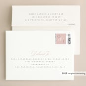 "Gramercy" - Wedding Thank You Cards in Blush by Kristie Kern - FREE Recipient Addressing