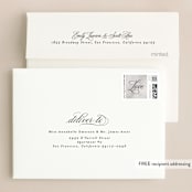 "Scripted Union" - Wedding Thank You Cards in Pearl by Kelly Schmidt - FREE Recipient Addressing