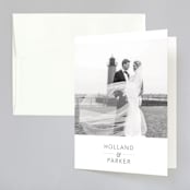 "Sea Glass" - Wedding Thank You Cards in Ocean by Hudson meet Rose - Front