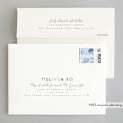 "Sea Glass" - Wedding Thank You Cards in Ocean by Hudson meet Rose - FREE Recipient Addressing