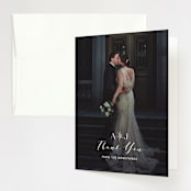 "Snippet" - Wedding Thank You Cards in Pine by Sarah Brown - Front