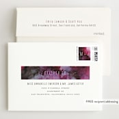 "Aurora" - Wedding Thank You Cards in Raspberry by Itsy Belle Studio - FREE Recipient Addressing