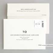 "AND" - Wedding Thank You Cards in Carnation by Kim Dietrich Elam - FREE Recipient Addressing