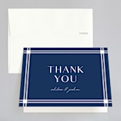 "window pane check" - Wedding Thank You Cards in Navy by Kerry Doyle - Front