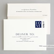 "window pane check" - Wedding Thank You Cards in Navy by Kerry Doyle - FREE Recipient Addressing