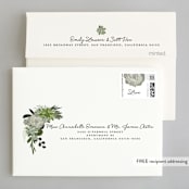 "Agave & Greens" - Wedding Thank You Cards in Ivory by Susan Moyal - FREE Recipient Addressing