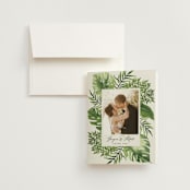 "Tropical Vows" - Wedding Thank You Cards in Jade by Chris Griffith - Front