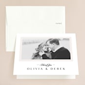 "Photographed" - Wedding Thank You Cards in Ecru by Creo Study - Front