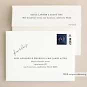 "Plain and Simple" - Wedding Thank You Cards in Sapphire by Chris Griffith - FREE Recipient Addressing