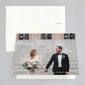"floral corner" - Wedding Thank You Cards in Marsala by Cass Loh - Front