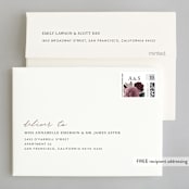 "floral corner" - Wedding Thank You Cards in Marsala by Cass Loh - FREE Recipient Addressing
