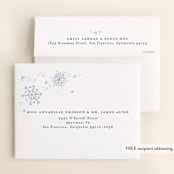"Midnight Snowfall" - Wedding Thank You Cards in Navy by Alethea and Ruth - FREE Recipient Addressing