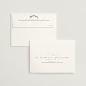 "leafy wreath" - Wedding Thank You Cards in Cotton by Kate Ahn - FREE Recipient Addressing