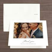 "Leafy Branch" - Wedding Thank You Cards in Latte by Katherine Moynagh - Front
