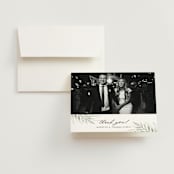 "Sweeping" - Wedding Thank You Cards in Linen by Carolyn Nicks - Front