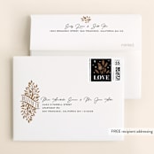 "Grand Natura" - Wedding Thank You Cards in Noir by GeekInk Design - FREE Recipient Addressing