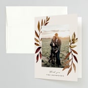 "botanical portrait" - Wedding Thank You Cards in Leather by Kate Ahn - Front