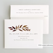 "botanical portrait" - Wedding Thank You Cards in Leather by Kate Ahn - FREE Recipient Addressing
