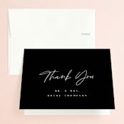 "Gotham" - Wedding Thank You Cards in Ink by Ana Sharpe - Front