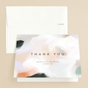 "Artsy Minimal" - Wedding Thank You Cards in Forest by Melanie Severin - Front
