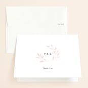 "Emblem" - Wedding Thank You Cards in Petal by Kimberly FitzSimons - Front