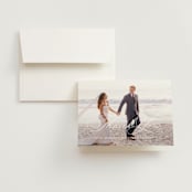 "Organza" - Wedding Thank You Cards in Linen by Jill Means - Front