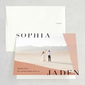 "Magazine Serif" - Wedding Thank You Cards in Sand Dunes by Elly - Front