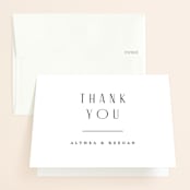 "Narrative" - Wedding Thank You Cards in Frost by Jennifer Wick - Front