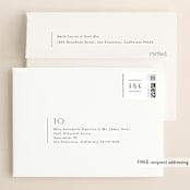 "Narrative" - Wedding Thank You Cards in Frost by Jennifer Wick - FREE Recipient Addressing