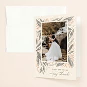 "Unity" - Wedding Thank You Cards in Burnt Sienna by Jen Owens - Front