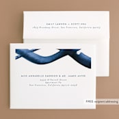 "Wedded Watercolor" - Wedding Thank You Cards in Ocean by Mary Gaspar - FREE Recipient Addressing