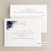 "Floral Cascade" - Wedding Thank You Cards in Navy by Phrosné Barwood - FREE Recipient Addressing