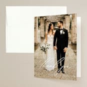 "chloe " - Wedding Thank You Cards in Silk by Kelly Schmidt - Front