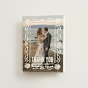 "Pretty Picado" - Wedding Thank You Cards in Sunshine by Jessie Steury - Front