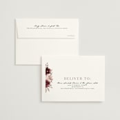 "Emyn" - Wedding Thank You Cards in Burgundy by Itsy Belle Studio - FREE Recipient Addressing