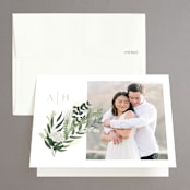 "Collection" - Wedding Thank You Cards in Blanco by Kaydi Bishop - Front
