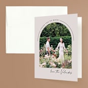 "Overjoyed" - Wedding Thank You Cards in Almond by Jill Means - Front