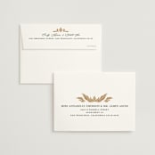 "Floral mosaic" - Wedding Thank You Cards in Sand by GeekInk Design - FREE Recipient Addressing