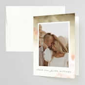 "Pastel Sky" - Wedding Thank You Cards in Moss by Hannah Williams - Front