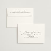 "Tilted Script" - Wedding Thank You Cards in Ivory by Hannah Williams - FREE Recipient Addressing