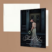 "Delicate Names" - Wedding Thank You Cards in Buttercream by Jessica Williams - Front