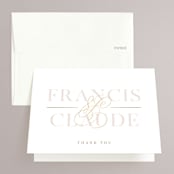 "Lovely Day" - Wedding Thank You Cards in Rose Quartz by Leah Bisch - Front