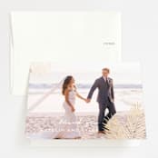 "Sea Crest" - Wedding Thank You Cards in Turquoise by Kaydi Bishop - Front