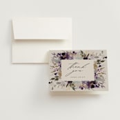 "Fleur" - Wedding Thank You Cards in Iris by Lori Wemple - Front