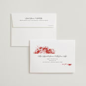 "Happiness" - Wedding Thank You Cards in Cherry by Shannon Chen of Four Wet Feet Studio - FREE Recipient Addressing