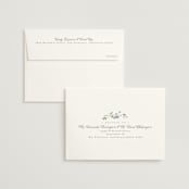 "Flowering Vine" - Wedding Thank You Cards in Bluebell by Everett Paper Goods - FREE Recipient Addressing