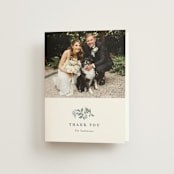 "Climbing Florals" - Wedding Thank You Cards in Sapphire by Olivia Raufman - Front
