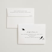 "LOVEBIRDS" - Wedding Thank You Cards in Cream by Elly - FREE Recipient Addressing